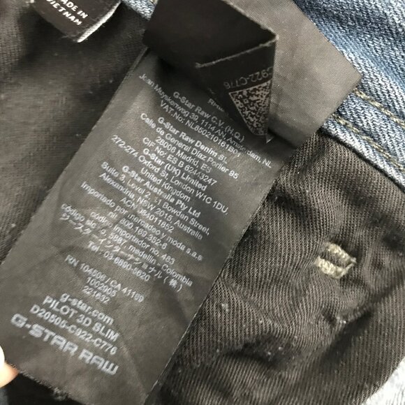 G Star Raw Moto Blue Slim Fit Pilot Jeans Mens 30 - Picture 6 of 14